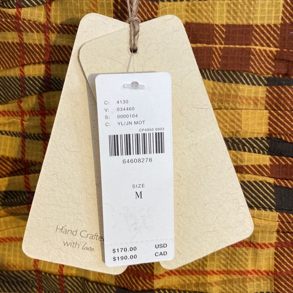 Let Me Be Plaid Mini Dress in Yellow and Red Plaid by Anthropologie size M NWT - Picture 13 of 14